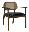 Noir Tolka Chair Teak With Leather Seat