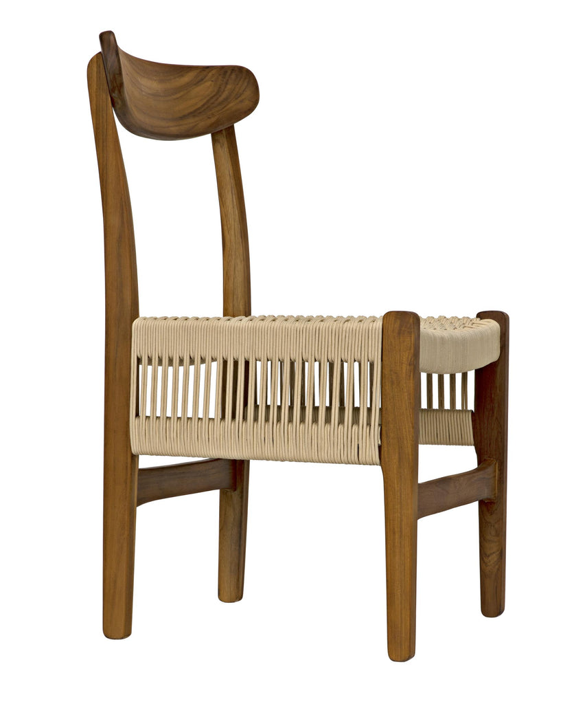 NOIR Shagira Chair Teak with Woven Rope