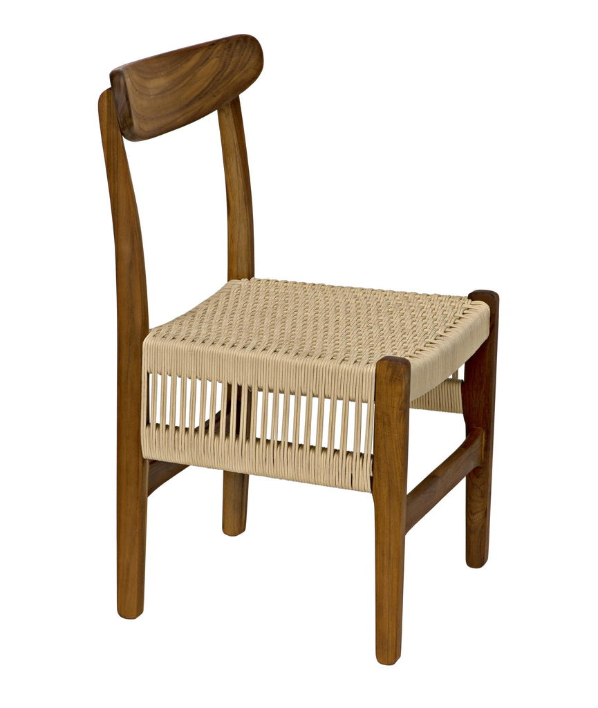 NOIR Shagira Chair Teak with Woven Rope