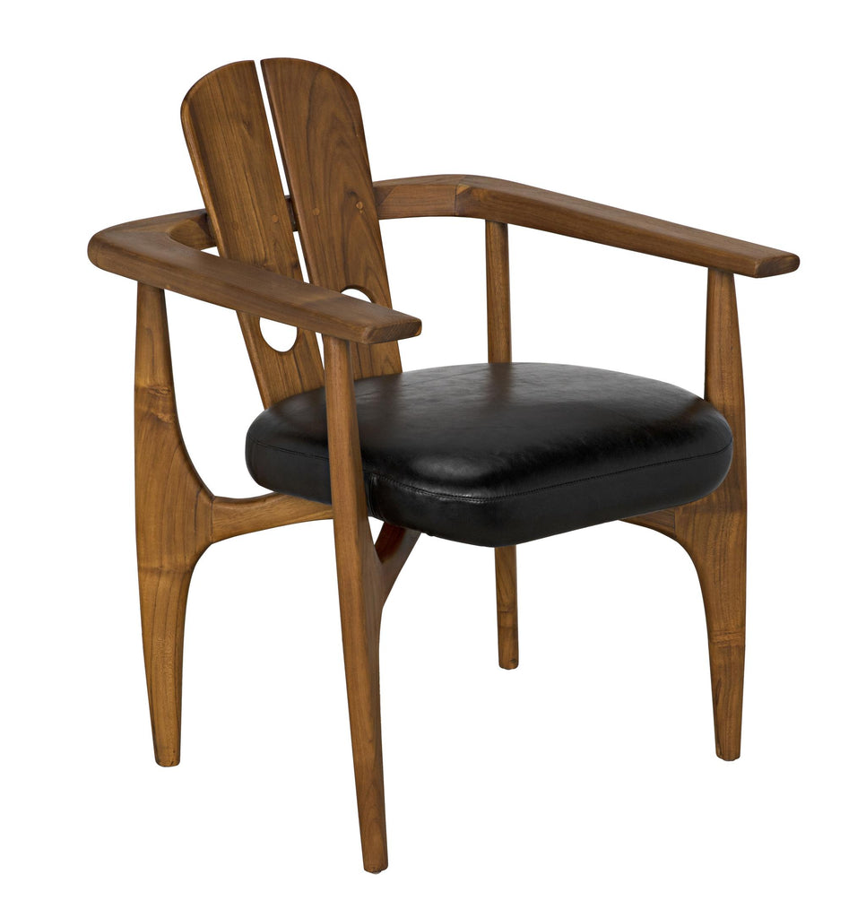 NOIR Kato Chair Teak with Leather