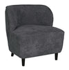 Noir Laffont Chair With Grey Fabric