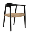 Noir Dallas Chair Black Burnt With Rattan