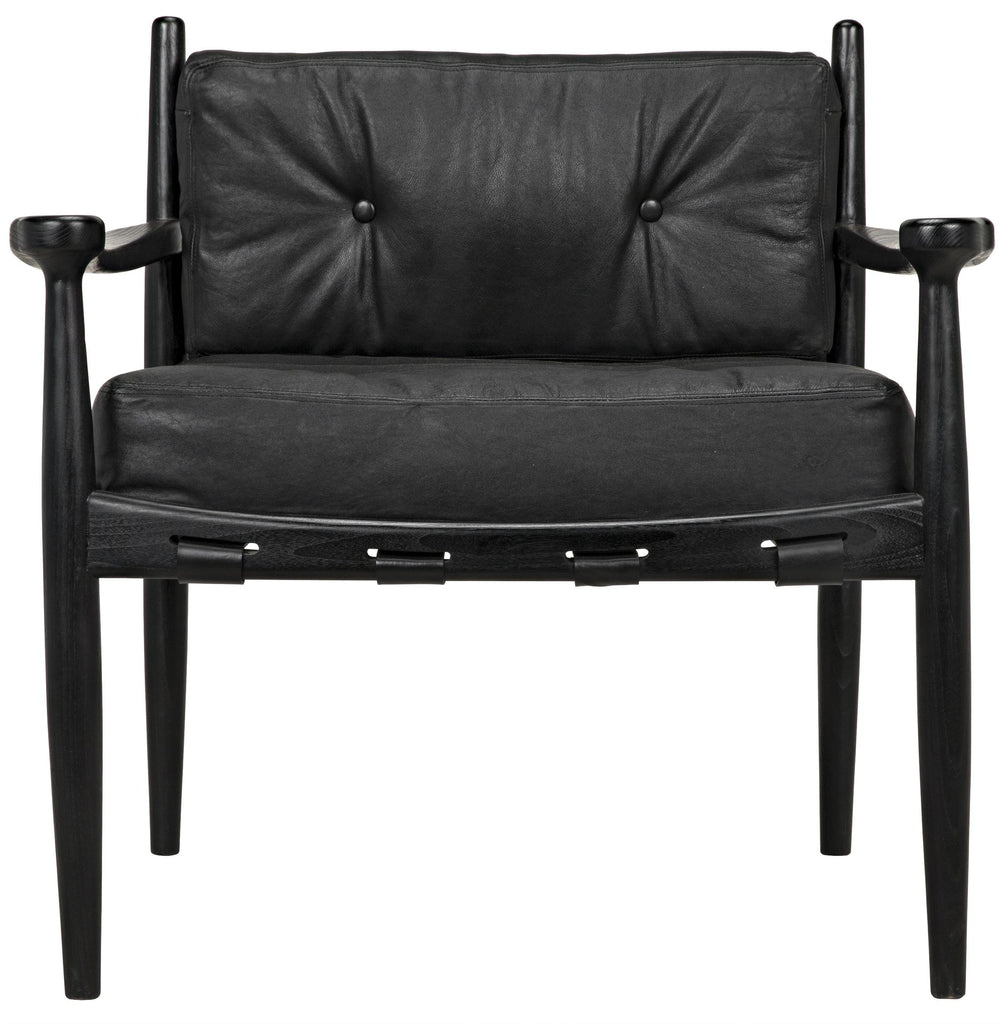 NOIR Fogel Lounge Chair Charcoal Black