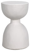 Noir Hourglass Stool White Fiber Cement