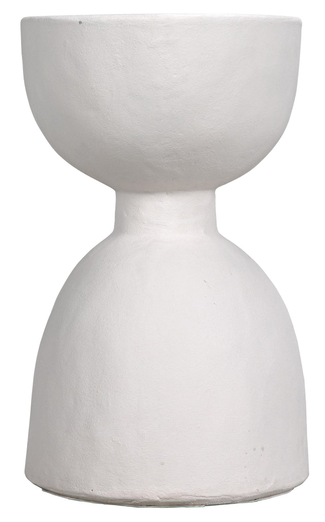 NOIR Hourglass Stool White Fiber Cement