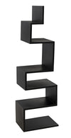 Noir Laszlo Bookcase Black Steel