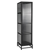 Noir Chandler Tall Cabinet Black Steel