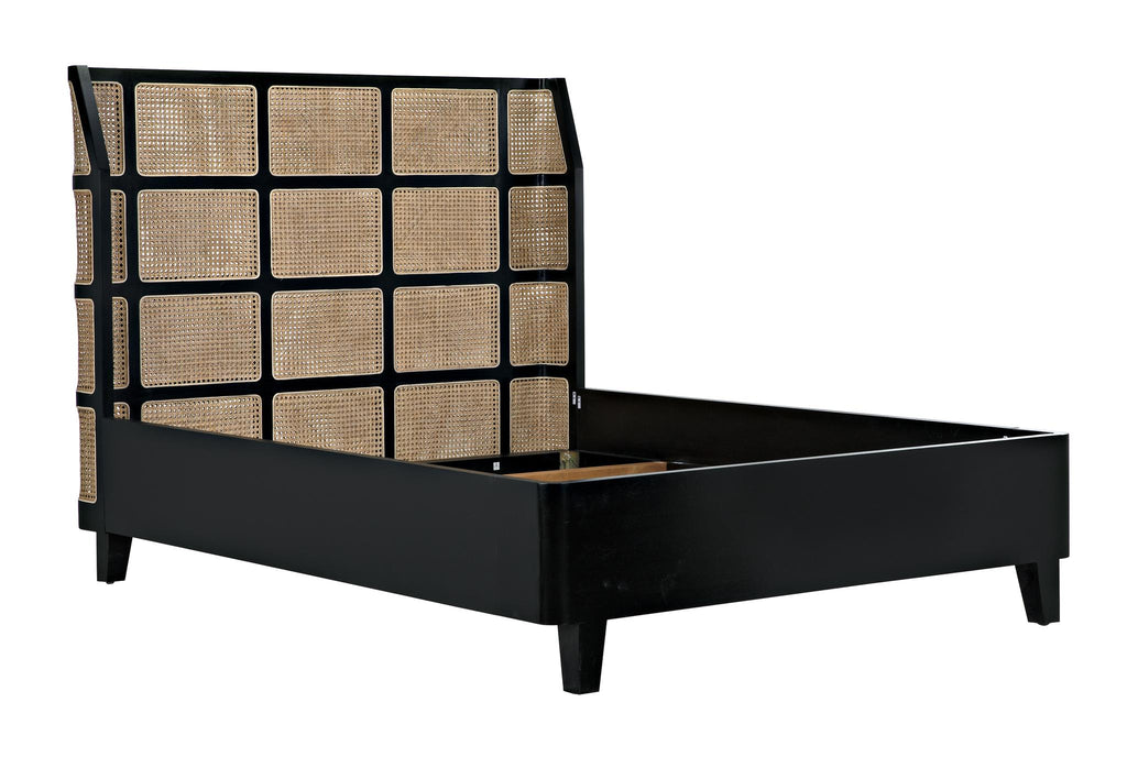 NOIR Porto Bed A with Headboard And Frame Queen