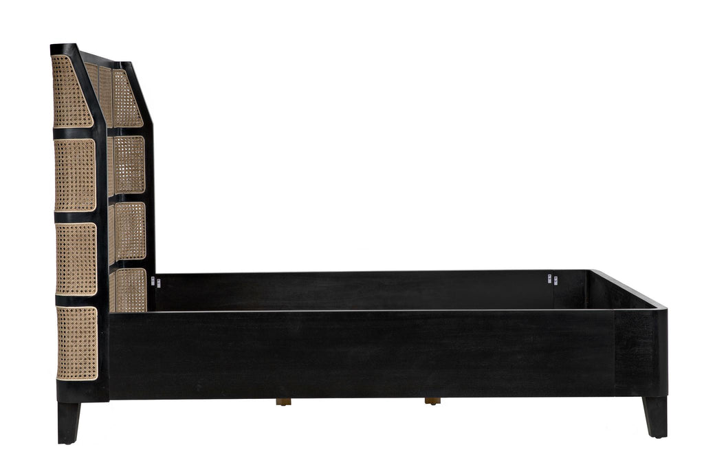 NOIR Porto Bed A with Headboard And Frame Queen