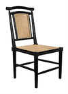 Noir Colonial Bamboo Side Chair Hand Rubbed Black