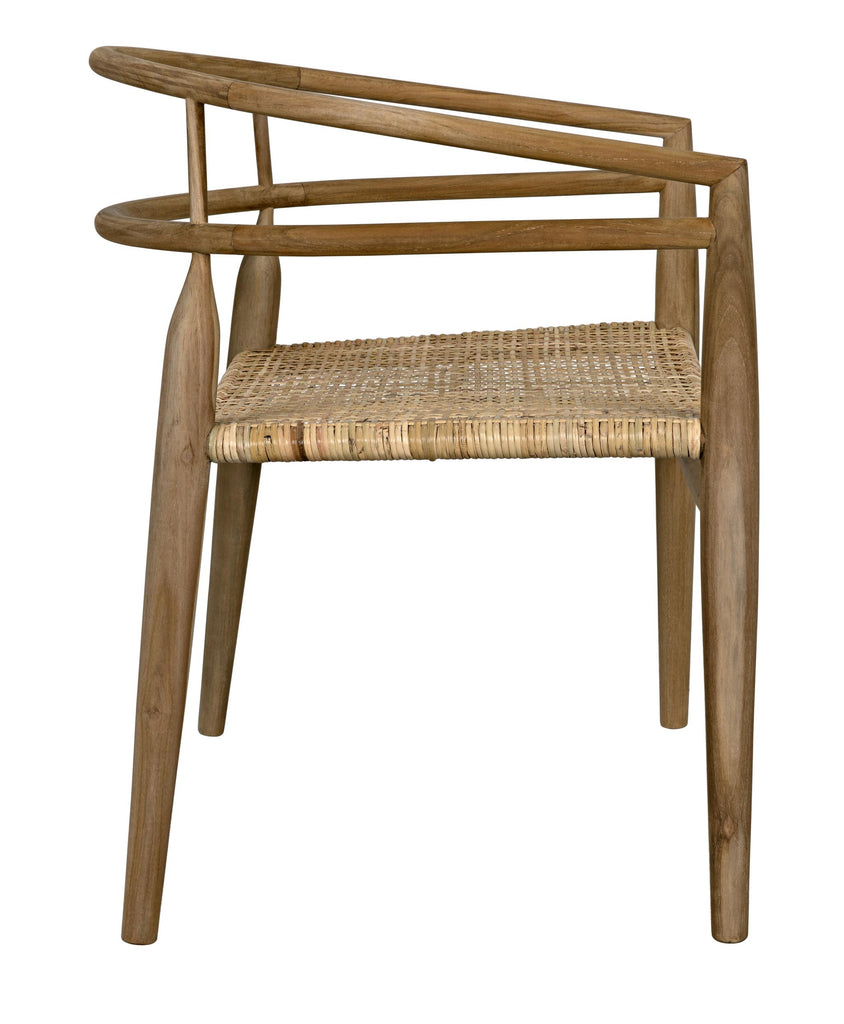 NOIR Finley Chair with Rattan Teak