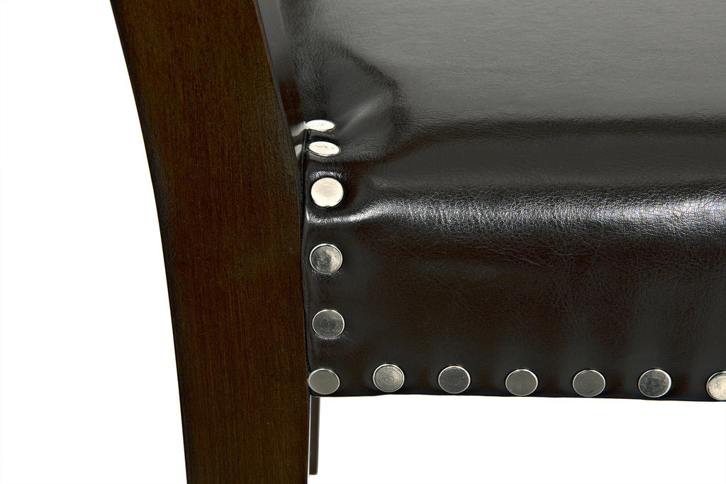 NOIR Kerouac Chair with Leather Distressed Brown