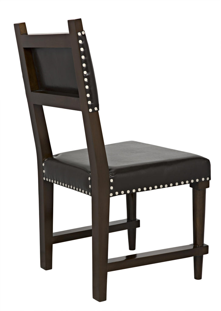 NOIR Kerouac Chair with Leather Distressed Brown