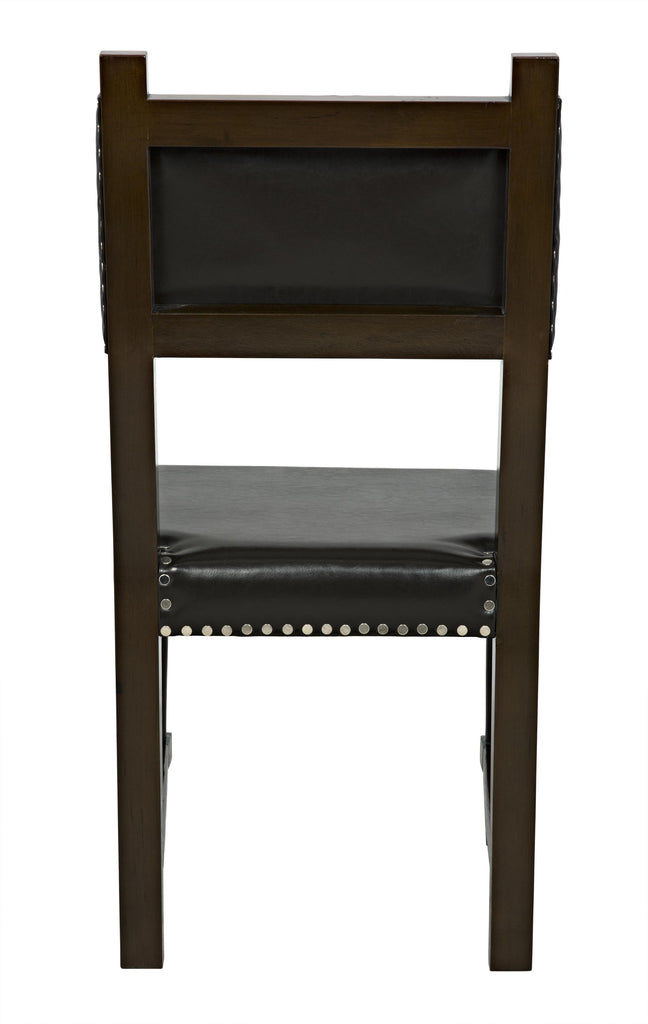 NOIR Kerouac Chair with Leather Distressed Brown