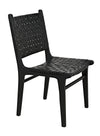 Noir Dede Dining Chair Leather Black