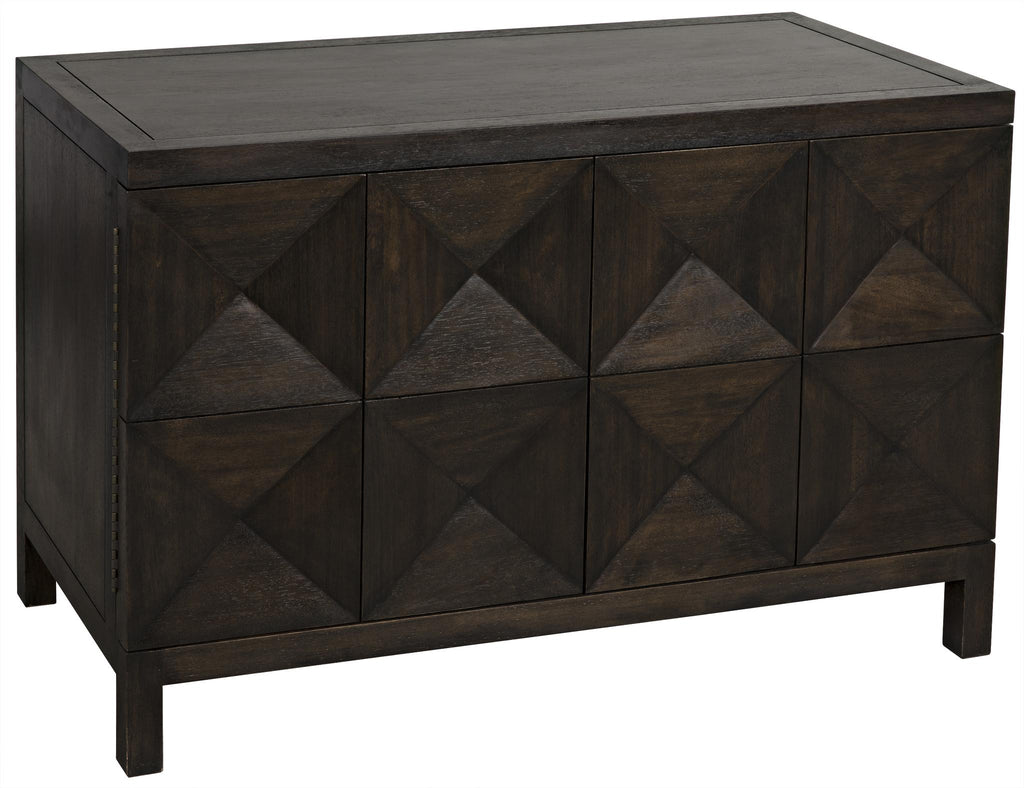 NOIR Quadrant 2 Door Sideboard Ebony Walnut