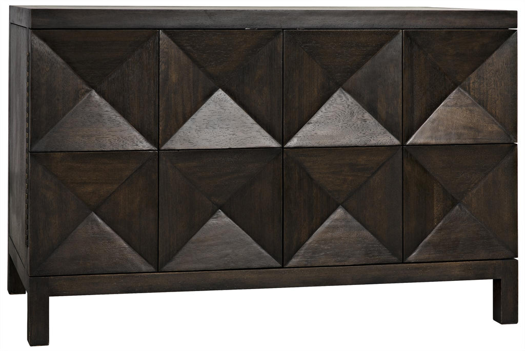 NOIR Quadrant 2 Door Sideboard Ebony Walnut