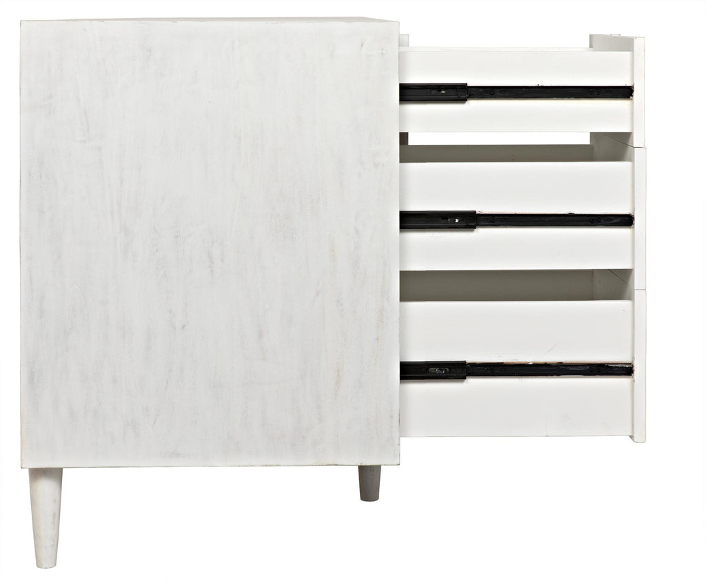 NOIR Morten 9 Drawer Dresser White Wash