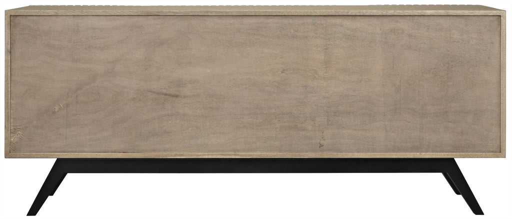 NOIR Illusion Sideboard with Steel Base Bleached Walnut