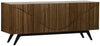 Noir Illusion Sideboard With Steel Base Dark Walnut