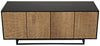 Noir Ra Sideboard Hand Rubbed Black With Teak