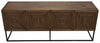 Noir Lanon Sideboard With Steel Base Dark Walnut