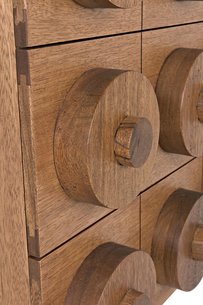 NOIR Lego Sideboard with 3 Drawers Dark Walnut