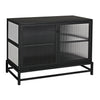 Noir Chandler 2 Door Sideboard Black Steel