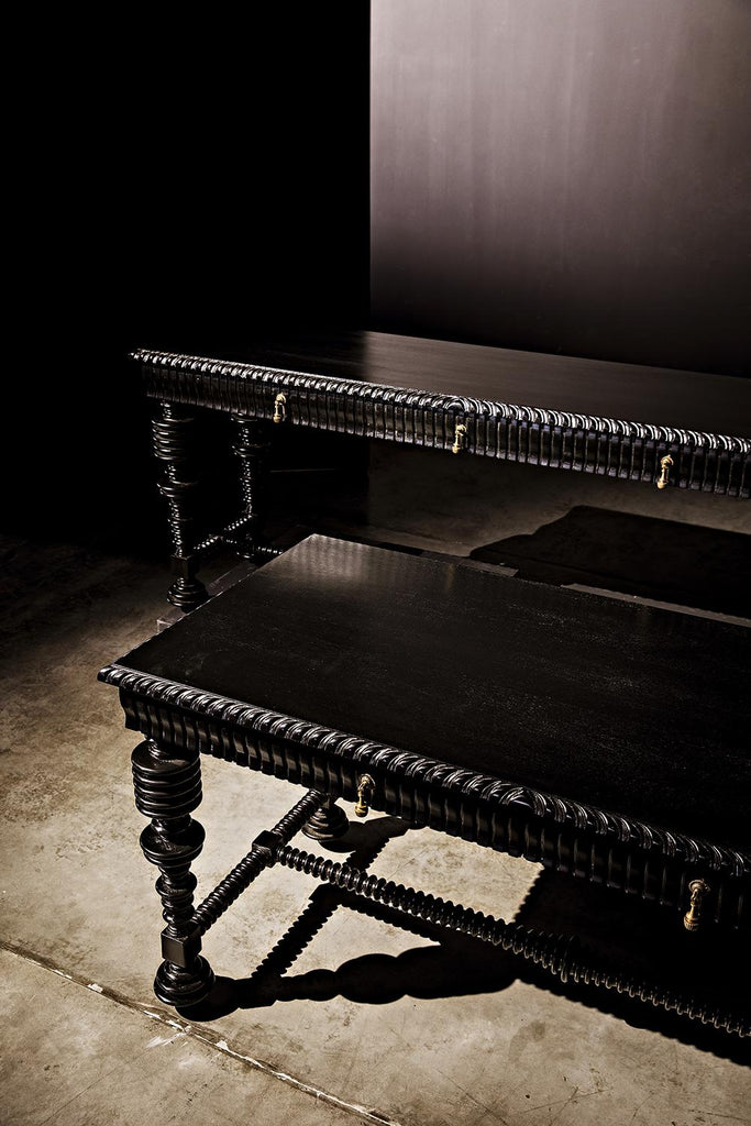 NOIR Portuguese Desk Small Hand Rubbed Black