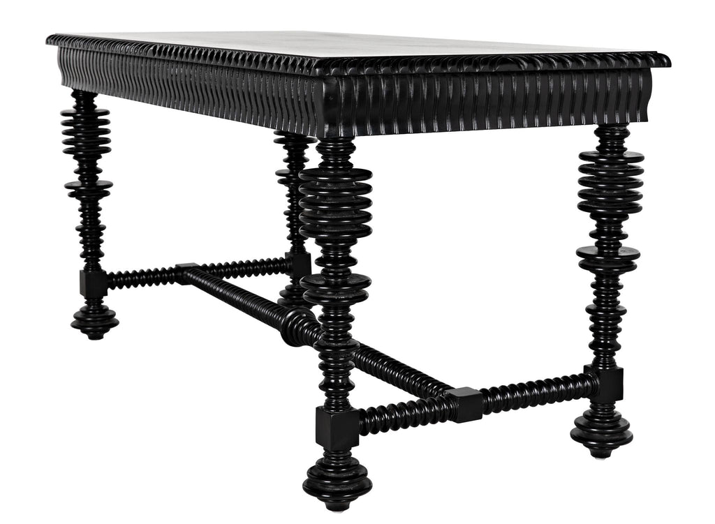 NOIR Portuguese Desk Small Hand Rubbed Black