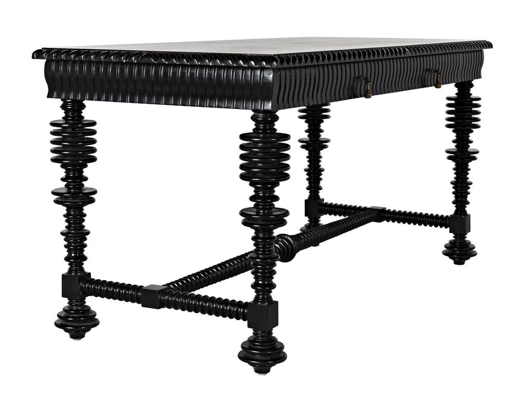 NOIR Portuguese Desk Small Hand Rubbed Black