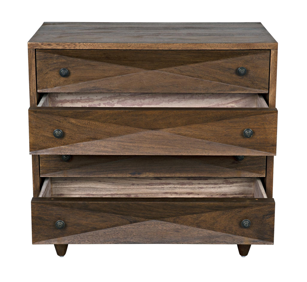 NOIR Diamond Chest Dark Walnut