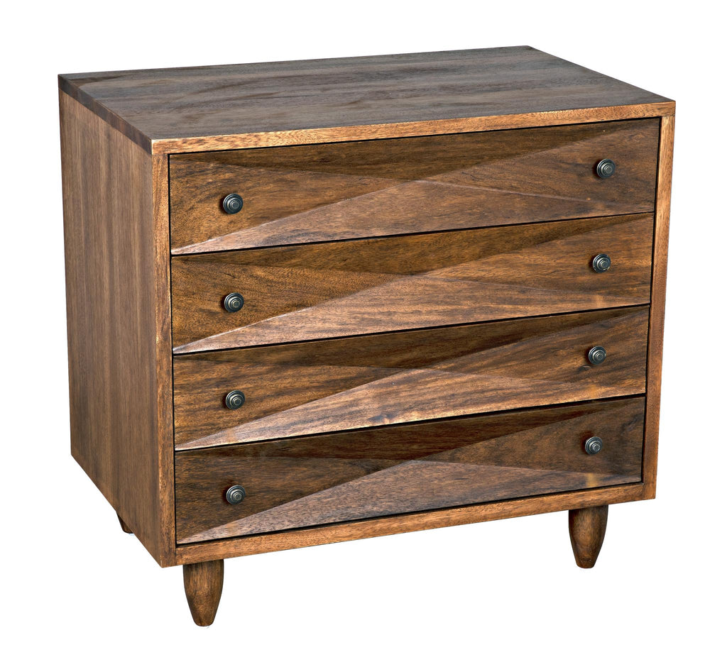 NOIR Diamond Chest Dark Walnut