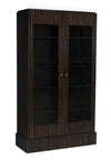 Noir Noho Hutch Hand Rubbed Black With Light Brown Trim