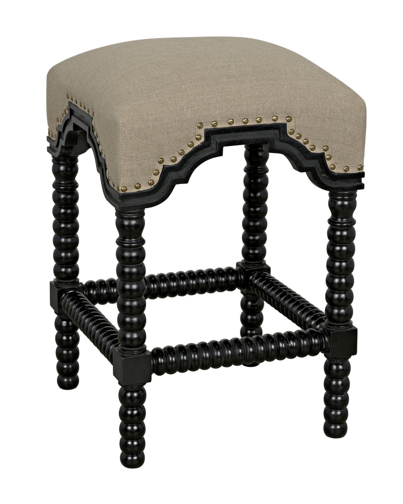 NOIR Abacus Counter Stool Hand Rubbed Black