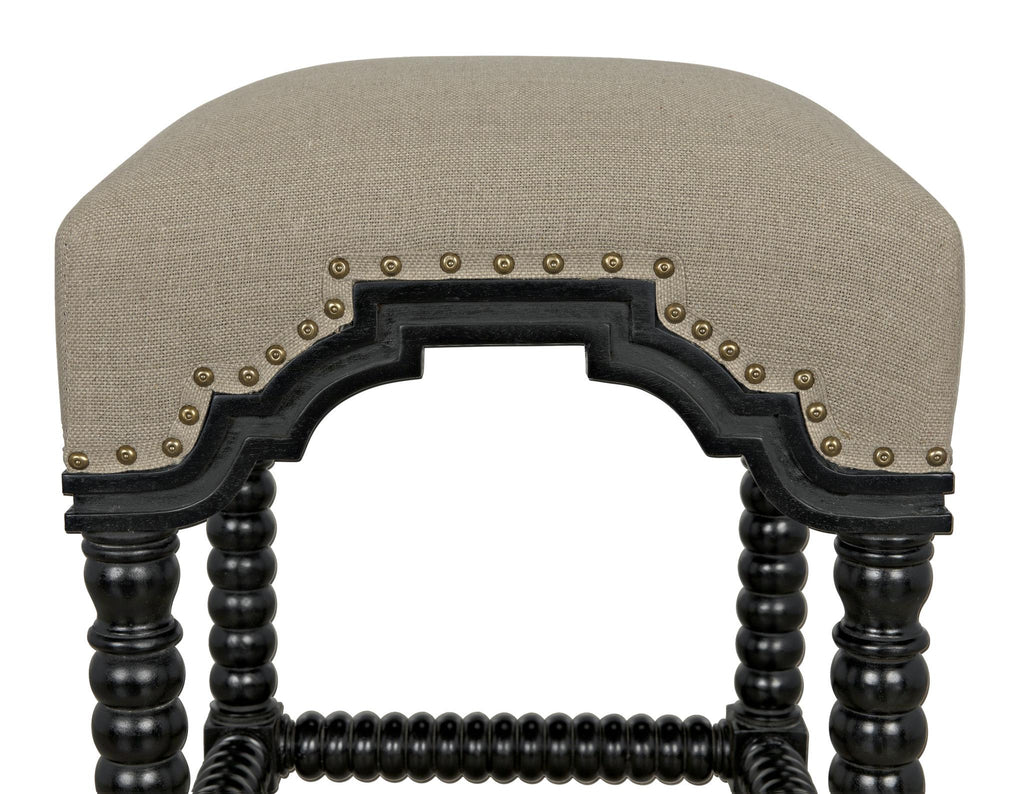 NOIR Abacus Counter Stool Hand Rubbed Black