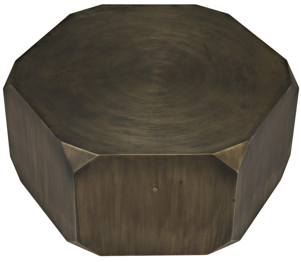 NOIR Tytus Coffee Table Steel with Aged Brass Finish