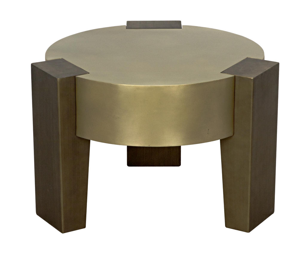 NOIR Carrusel Coffee Table Metal with Brass and Aged Brass Finish