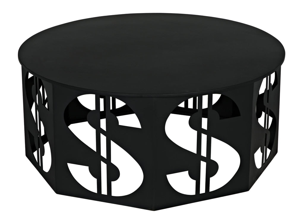 NOIR Dollar Coffee Table Black Steel