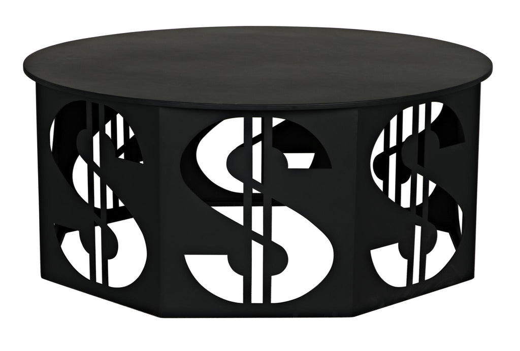 NOIR Dollar Coffee Table Black Steel