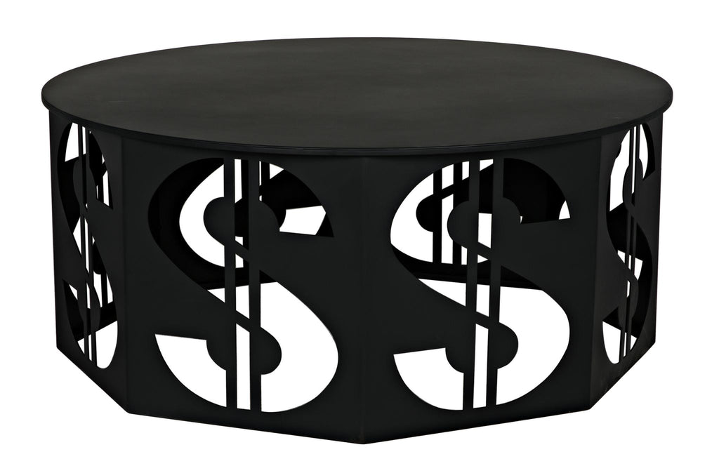 NOIR Dollar Coffee Table Black Steel