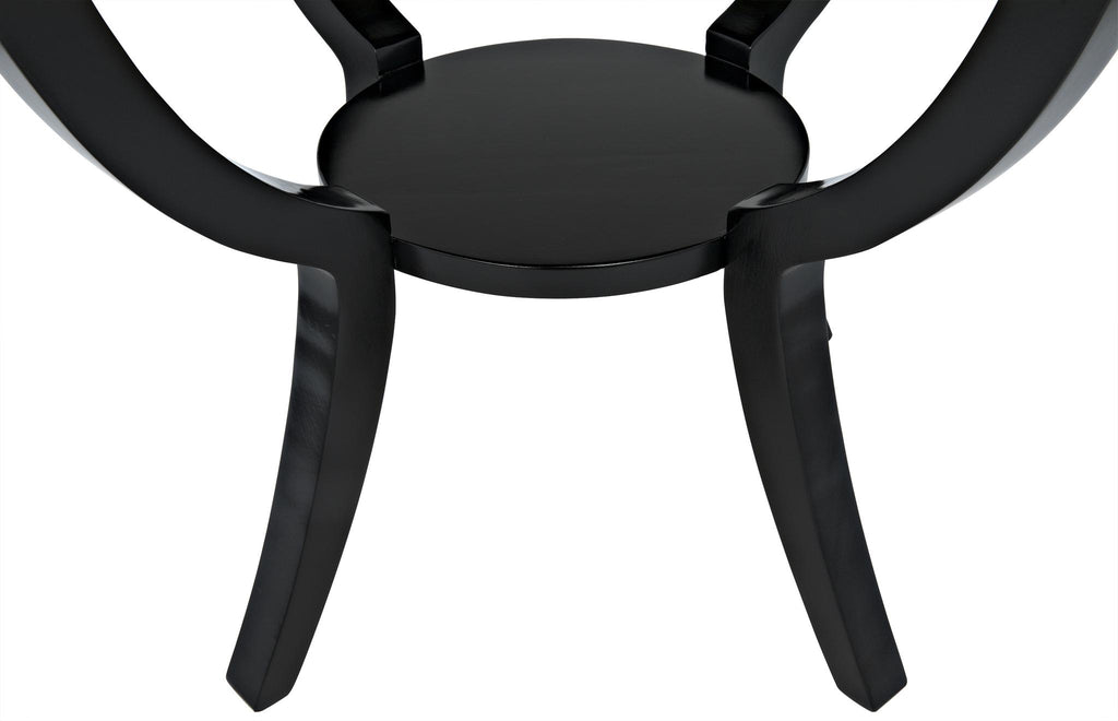 NOIR Scheffield Round End Table Black