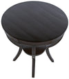 Noir Scheffield Round End Table Distressed Brown