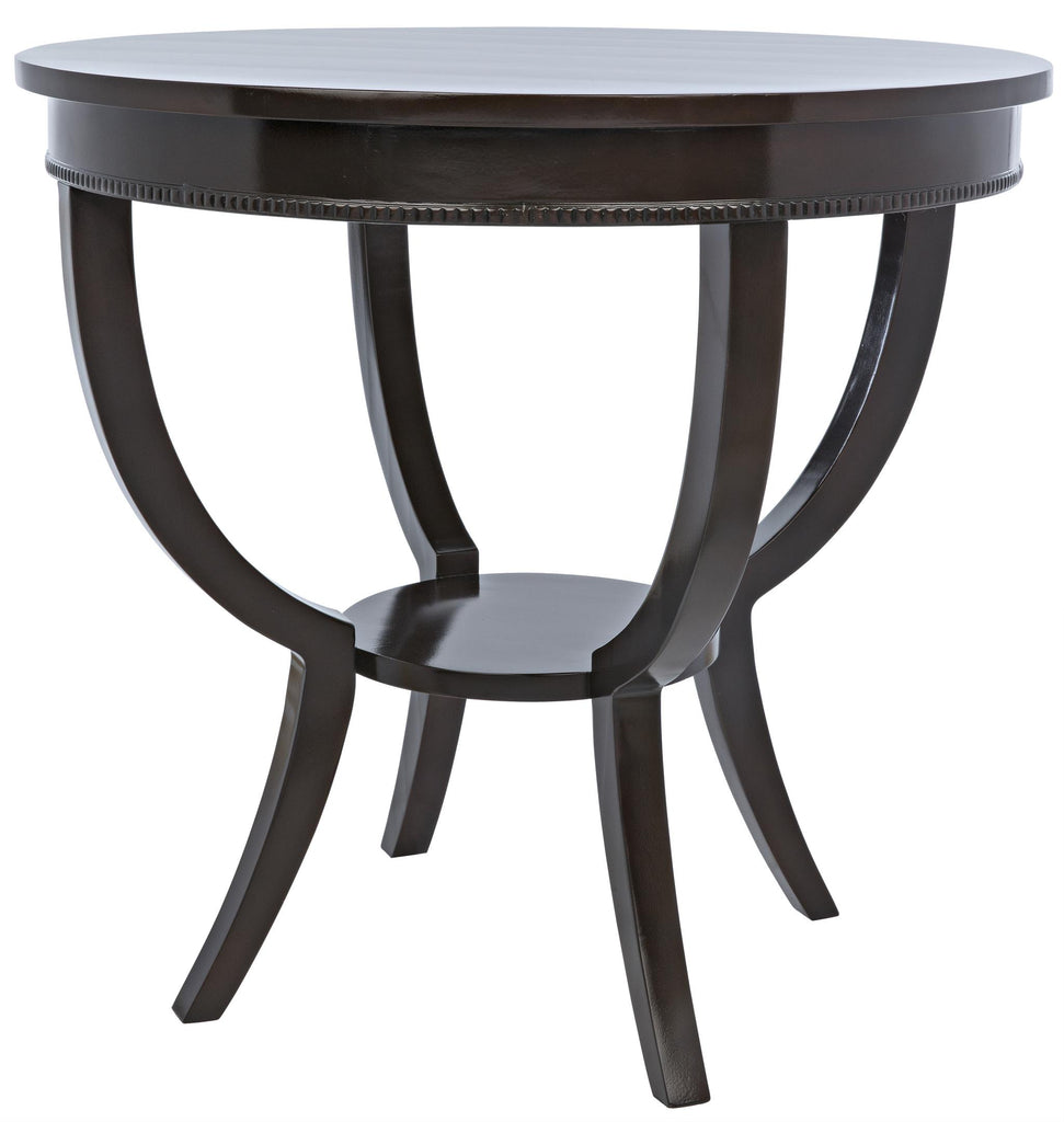 NOIR Scheffield Round End Table Distressed Brown