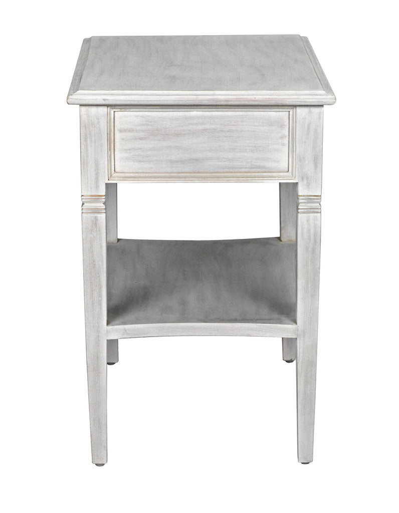 NOIR Oxford 1-Drawer Side Table White Wash