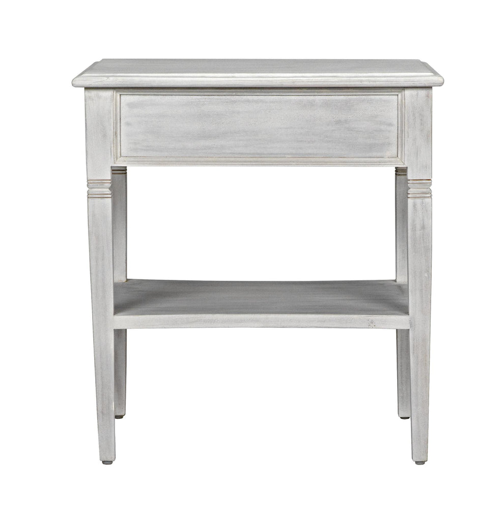 NOIR Oxford 1-Drawer Side Table White Wash