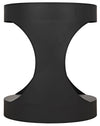 Noir Eclipse Round Side Table Black Steel