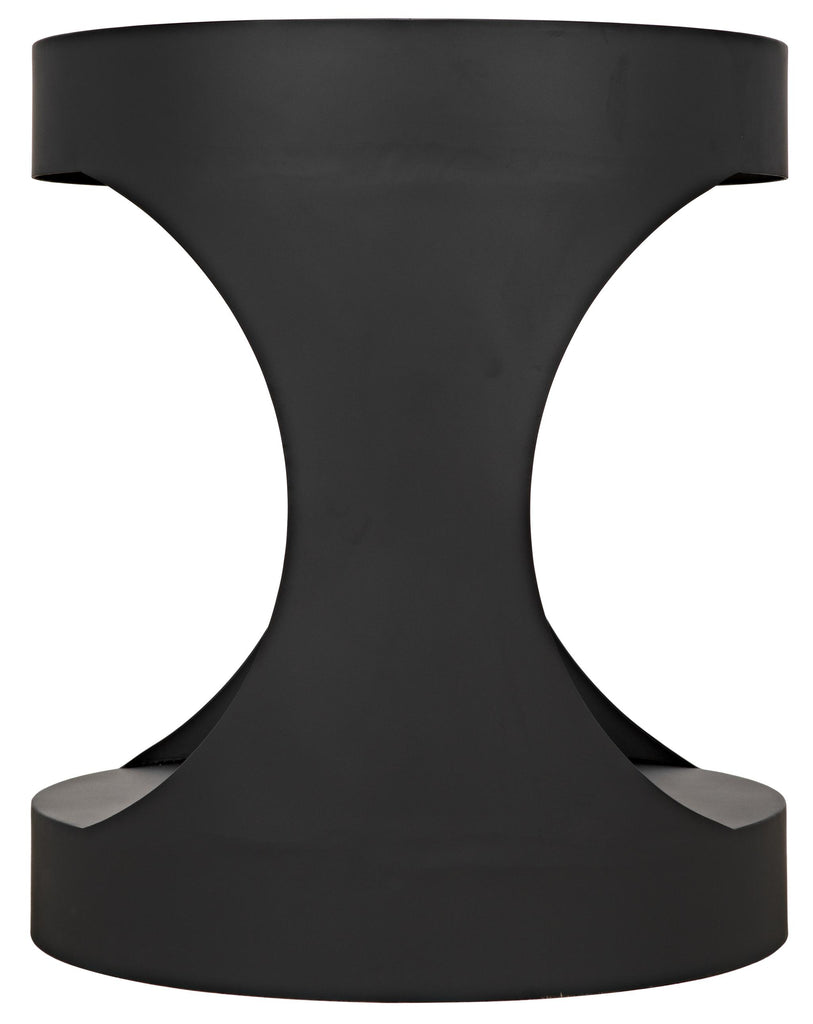 NOIR Eclipse Round Side Table Black Steel