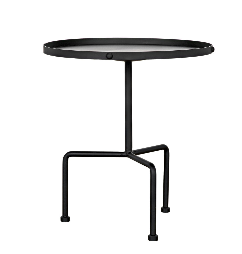 NOIR Paige Side Table Black Steel