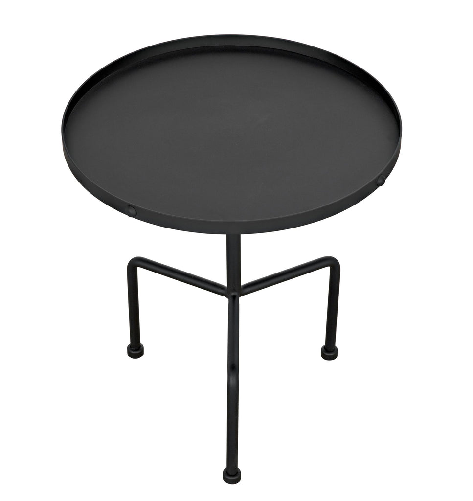 NOIR Paige Side Table Black Steel